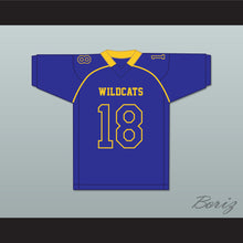 Load image into Gallery viewer, Carson Strong 18 Will C. Wood High School Wildcats Blue Football Jersey 1