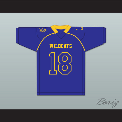 Carson Strong 18 Will C. Wood High School Wildcats Blue Football Jersey 1