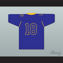 Load image into Gallery viewer, Carson Strong 18 Will C. Wood High School Wildcats Blue Football Jersey 1