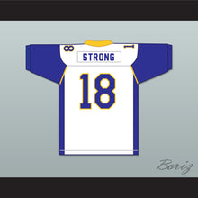 Load image into Gallery viewer, Carson Strong 18 Will C. Wood High School Wildcats White Football Jersey 2