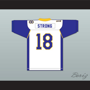Carson Strong 18 Will C. Wood High School Wildcats White Football Jersey 2