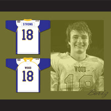 Load image into Gallery viewer, Carson Strong 18 Will C. Wood High School Wildcats White Football Jersey 2