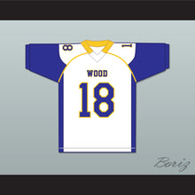 Load image into Gallery viewer, Carson Strong 18 Will C. Wood High School Wildcats White Football Jersey 1