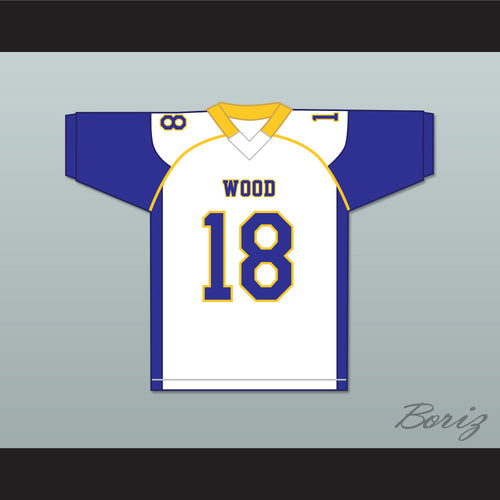 Carson Strong 18 Will C. Wood High School Wildcats White Football Jersey 1