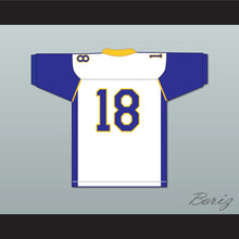 Load image into Gallery viewer, Carson Strong 18 Will C. Wood High School Wildcats White Football Jersey 1