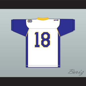 Carson Strong 18 Will C. Wood High School Wildcats White Football Jersey 1
