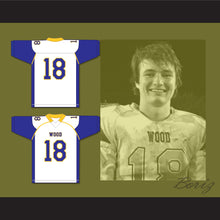 Load image into Gallery viewer, Carson Strong 18 Will C. Wood High School Wildcats White Football Jersey 1