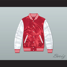 Load image into Gallery viewer, Cassius Clay The Greatest Red/ White Varsity Letterman Satin Bomber Jacket