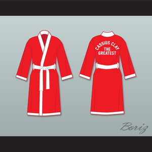 Cassius Clay The Greatest Red Satin Full Boxing Robe
