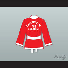 Load image into Gallery viewer, Cassius Clay The Greatest Red Satin Half Boxing Robe