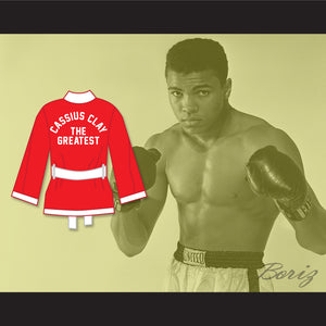 Cassius Clay The Greatest Red Satin Half Boxing Robe