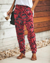 Load image into Gallery viewer, Casual Camouflage Long Pant Women Pocket Bandage Full Length Trousers Female Sporty Workout Loose Running Pants With Pockets