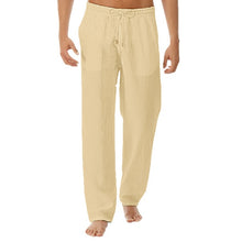 Load image into Gallery viewer, Casual Male Pants Men Summer Cotton Linen Trousers New Simple And Fashionable Fitness joggers Straight Loose Pants 3XL