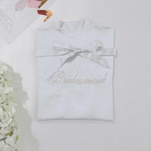 Load image into Gallery viewer, Casual Soft Lady Bride Bridesmaid Wedding Sleepwear Exquisite Embroidery Nightgown Nightwear Sexy Mini Bath Gown Solid Homewear