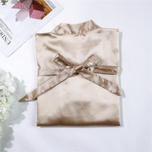Load image into Gallery viewer, Casual Soft Lady Bride Bridesmaid Wedding Sleepwear Exquisite Embroidery Nightgown Nightwear Sexy Mini Bath Gown Solid Homewear