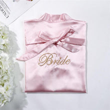 Load image into Gallery viewer, Casual Soft Lady Bride Bridesmaid Wedding Sleepwear Exquisite Embroidery Nightgown Nightwear Sexy Mini Bath Gown Solid Homewear