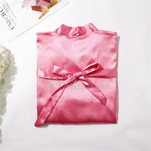 Load image into Gallery viewer, Casual Soft Lady Bride Bridesmaid Wedding Sleepwear Exquisite Embroidery Nightgown Nightwear Sexy Mini Bath Gown Solid Homewear