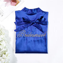 Load image into Gallery viewer, Casual Soft Lady Bride Bridesmaid Wedding Sleepwear Exquisite Embroidery Nightgown Nightwear Sexy Mini Bath Gown Solid Homewear