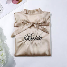 Load image into Gallery viewer, Casual Soft Lady Bride Bridesmaid Wedding Sleepwear Exquisite Embroidery Nightgown Nightwear Sexy Mini Bath Gown Solid Homewear