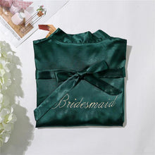 Load image into Gallery viewer, Casual Soft Lady Bride Bridesmaid Wedding Sleepwear Exquisite Embroidery Nightgown Nightwear Sexy Mini Bath Gown Solid Homewear