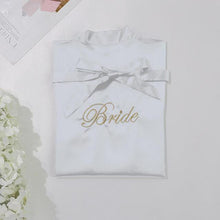 Load image into Gallery viewer, Casual Soft Lady Bride Bridesmaid Wedding Sleepwear Exquisite Embroidery Nightgown Nightwear Sexy Mini Bath Gown Solid Homewear