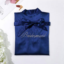 Load image into Gallery viewer, Casual Soft Lady Bride Bridesmaid Wedding Sleepwear Exquisite Embroidery Nightgown Nightwear Sexy Mini Bath Gown Solid Homewear