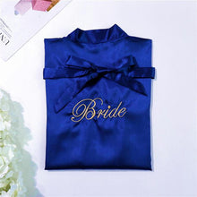 Load image into Gallery viewer, Casual Soft Lady Bride Bridesmaid Wedding Sleepwear Exquisite Embroidery Nightgown Nightwear Sexy Mini Bath Gown Solid Homewear