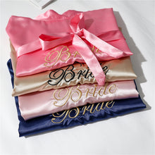 Load image into Gallery viewer, Casual Soft Lady Bride Bridesmaid Wedding Sleepwear Exquisite Embroidery Nightgown Nightwear Sexy Mini Bath Gown Solid Homewear