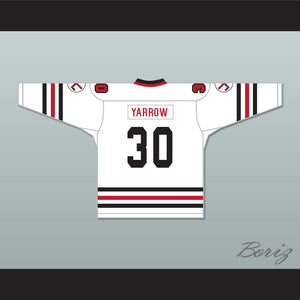 Cathy Yarrow 30 Mr. Lumber Minor Bantam All Stars White Hockey Jersey Hockey Night TV Movie