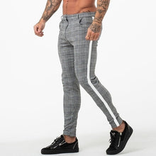 Load image into Gallery viewer, Causal Chinos Plaid Pants Men Joggers Grey Streetwear Cargo Pants Fashion Plaid  Pants Men Jogging Tracksuit Trousers For Men