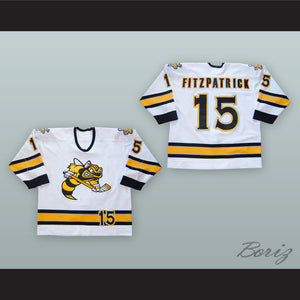 Chanse Fitzpatrick 15 Sarnia Sting White Hockey Jersey