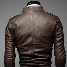 Load image into Gallery viewer, Chaqueta de locomotora para hombre, abrigo cortavientos de cuero de moda para motocicleta, Primavera, 2020