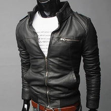 Load image into Gallery viewer, Chaqueta de locomotora para hombre, abrigo cortavientos de cuero de moda para motocicleta, Primavera, 2020