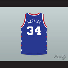 Load image into Gallery viewer, Charles Barkley 34 Magic Johnson All Star Game Blue Basketball Jersey 1988 Midsummer Night's Magic Charity Event