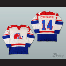 Load image into Gallery viewer, Charles Constantin 14 Quebec Nordiques White Hockey Jersey