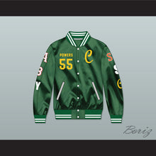 Load image into Gallery viewer, Kenny Powers 55 Charros Career Atlanta/Boston/New York/San Francisco/Seattle Green Varsity Letterman Satin Bomber Jacket