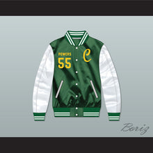 Load image into Gallery viewer, Kenny Powers 55 Charros Green/ White Varsity Letterman Satin Bomber Jacket