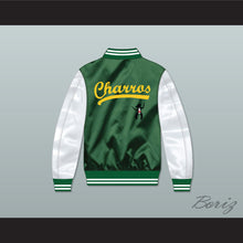 Load image into Gallery viewer, Kenny Powers 55 Charros Green/ White Varsity Letterman Satin Bomber Jacket