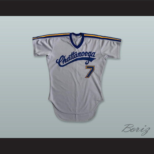 Chattanooga Lookouts 7 Gray Baseball Jersey