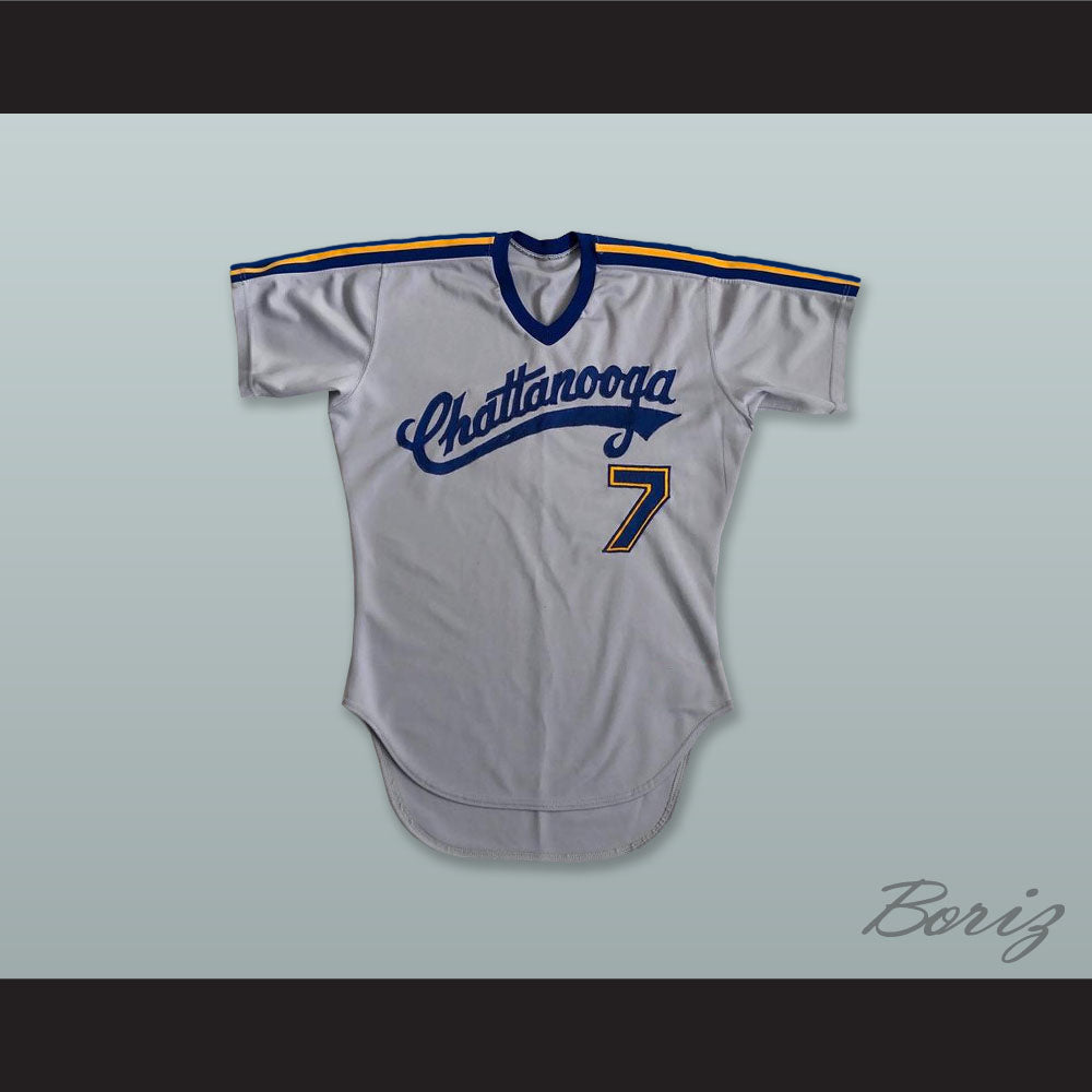 Chattanooga Lookouts 7 Gray Baseball Jersey