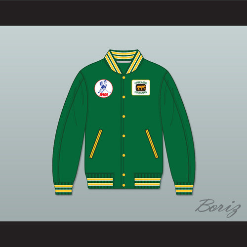 WHA Chicago Cougars Green Varsity Letterman Jacket-Style Sweatshirt 1
