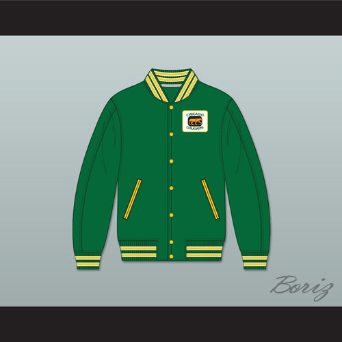 WHA Chicago Cougars Green Varsity Letterman Jacket-Style Sweatshirt 2