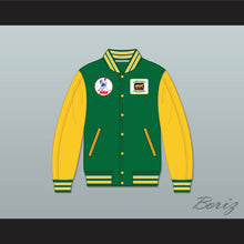 Load image into Gallery viewer, WHA Chicago Cougars Green and Yellow Varsity Letterman Jacket-Style Sweatshirt 1