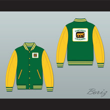 Load image into Gallery viewer, WHA Chicago Cougars Green and Yellow Varsity Letterman Jacket-Style Sweatshirt 2