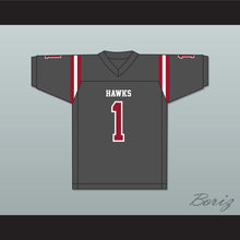 Load image into Gallery viewer, Chigoziem Okonkwo 1 Hillgrove High School Hawks Dark Gray Football Jersey 2
