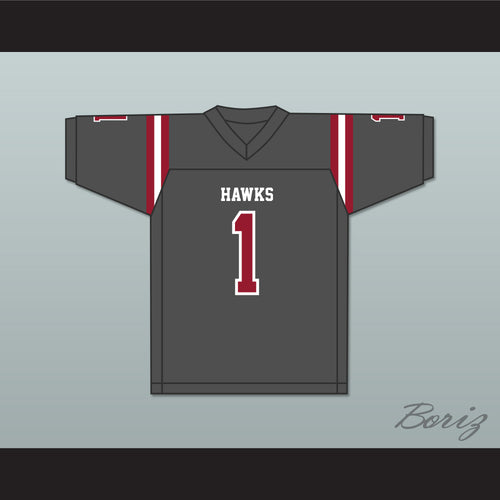 Chigoziem Okonkwo 1 Hillgrove High School Hawks Dark Gray Football Jersey 2