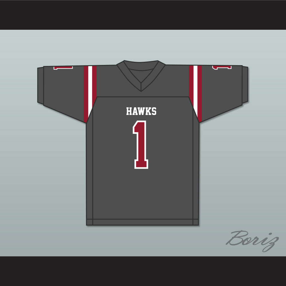 Chigoziem Okonkwo 1 Hillgrove High School Hawks Dark Gray Football Jersey 2