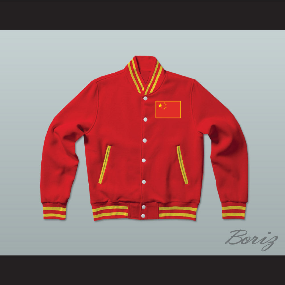 China Varsity Letterman Jacket-Style Sweatshirt