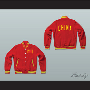 China Varsity Letterman Jacket-Style Sweatshirt