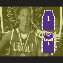 Load image into Gallery viewer, Chris Bosh 1 Lincoln High School Dallas Tigers Purple Basketball Jersey 1
